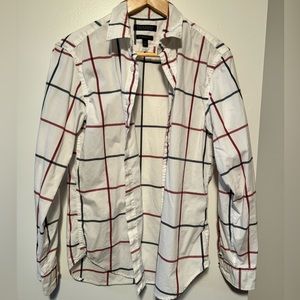 Banana Republic men’s plaid/windowpane button down shirt
